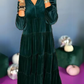 YOANA - VINTAGE LONG SLEEVE VELVET DRESS