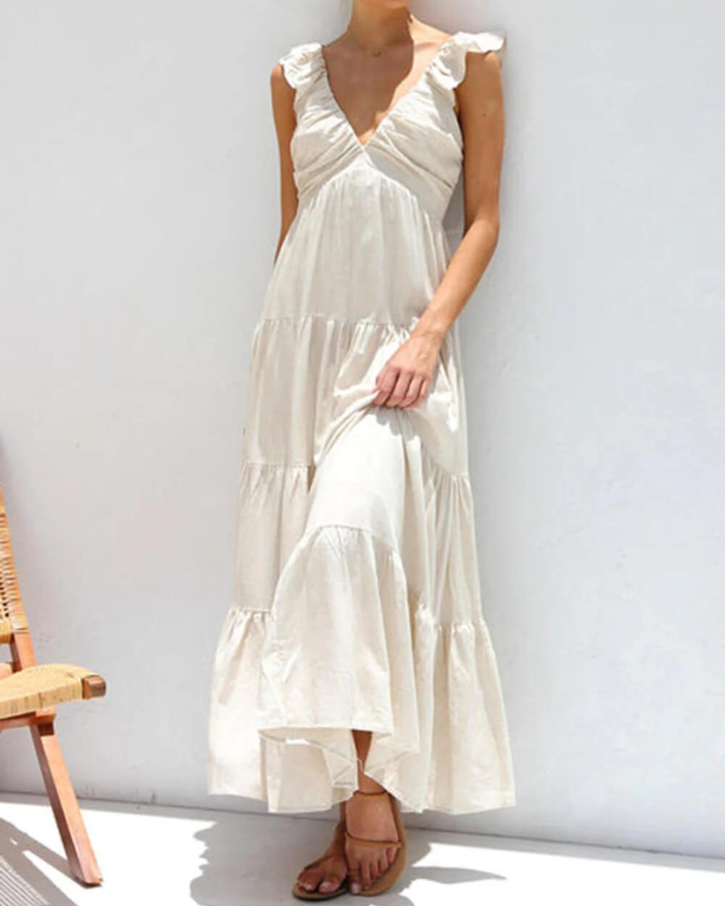 CAPRI - RUFFLED MAXI DRESS FOR VACATION