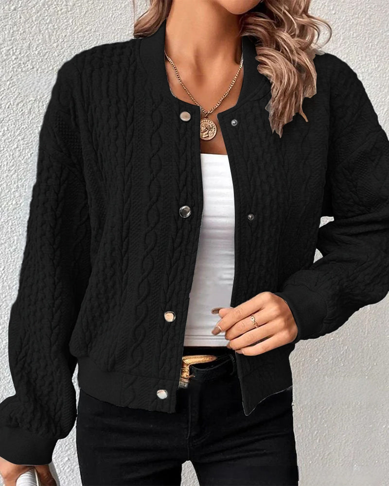 MIRKA BREASTED BOMBER CARDIGAN