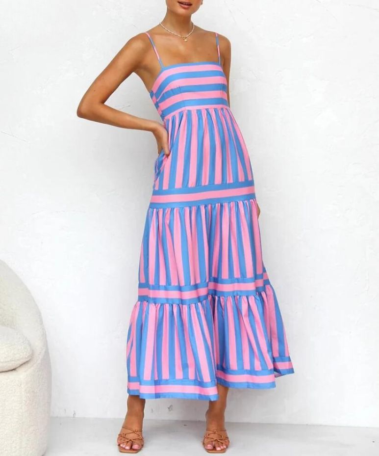 Loraine | Stripped Maxi Dress