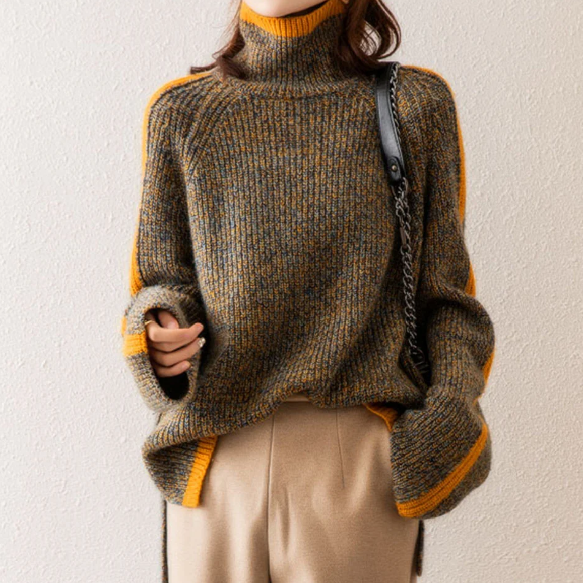 KASIA COLORFUL KNIT TURTLENECK