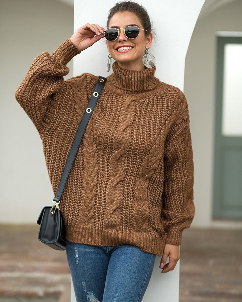 Miranda - Turtleneck Sweater in Knit