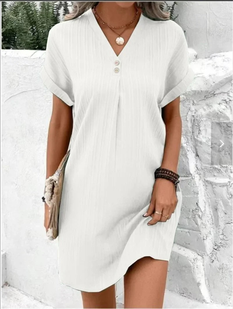 Dress with V-neck