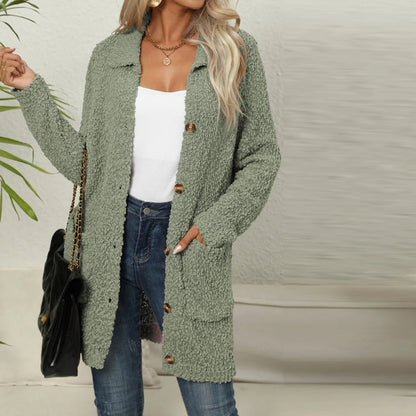 Casual Solid Colour Cardigan