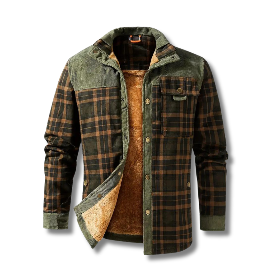 Lorenzo - Retro Plaid Fleece Coat