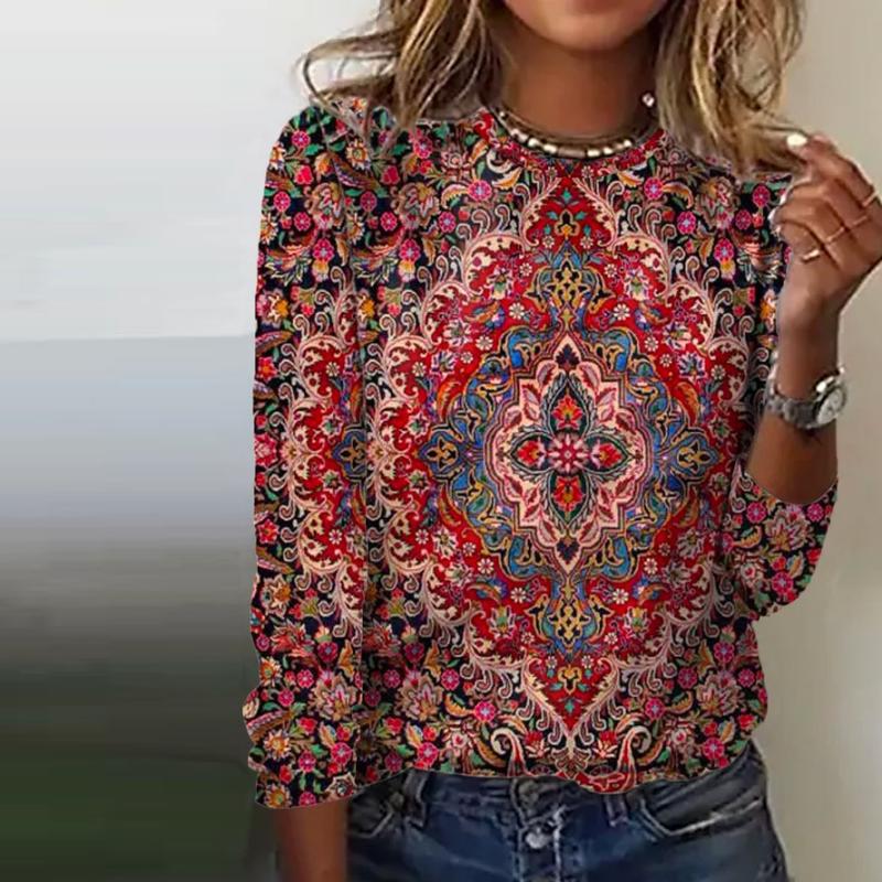 Vintage Ethnic Floral T-Shirt