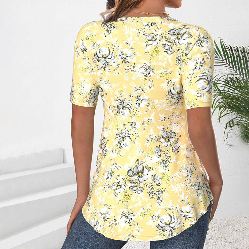 Elegant Floral Print Blouse