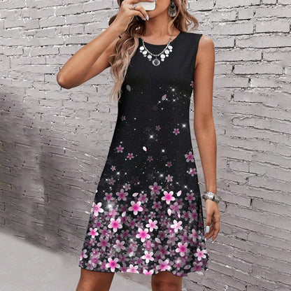 Gradient Floral Print Dress