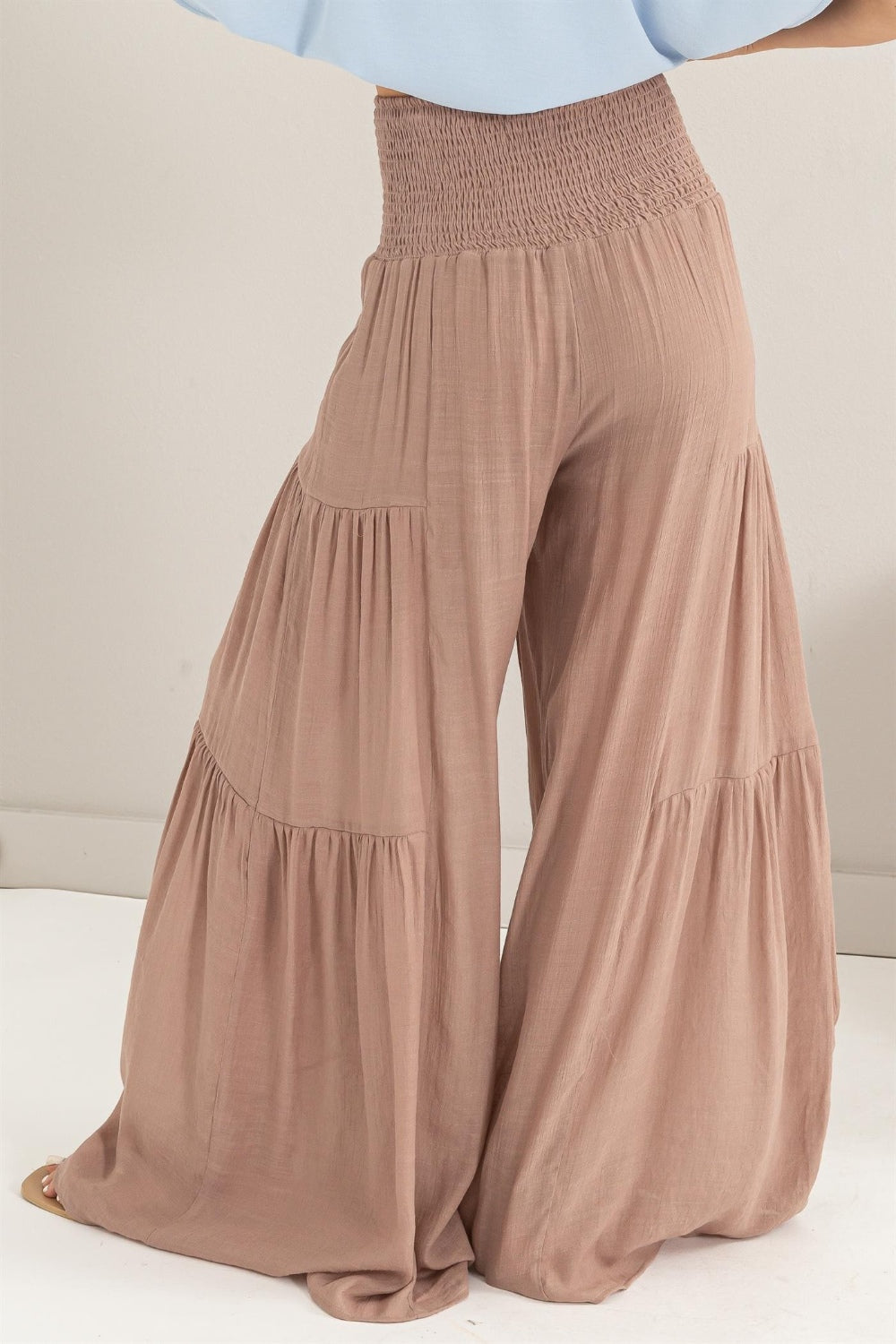 TESA WIDE LEG TIE FRONT PANTS