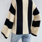 LAUREN STRIPED MOCK NECK LONG SLEEVE