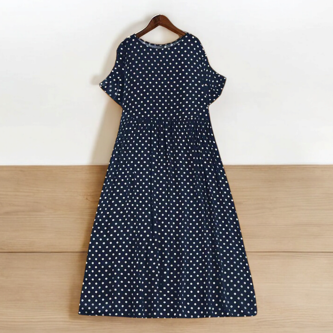 Essie - Rayon Polka dot Maxi Dress