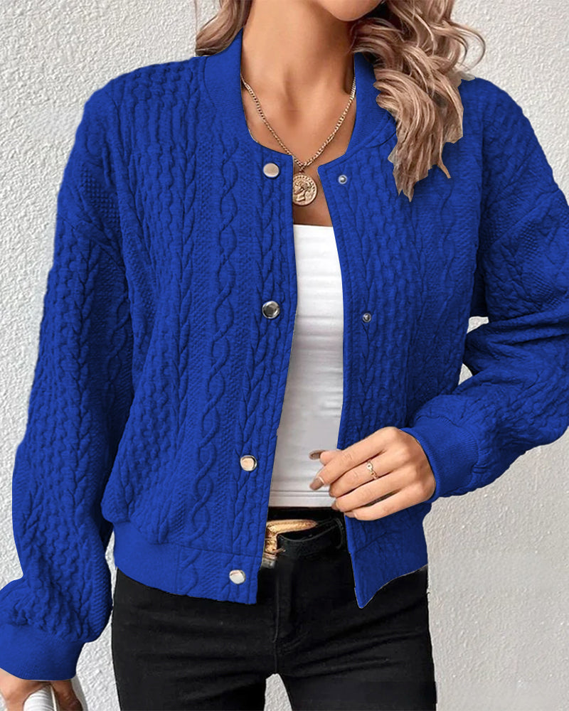 MIRKA BREASTED BOMBER CARDIGAN