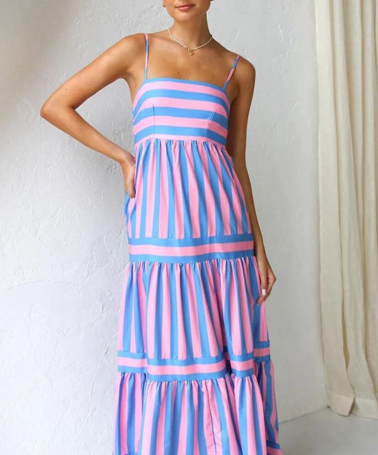 Loraine | Stripped Maxi Dress