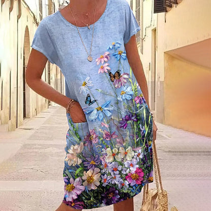 Casual Loose Floral Dress