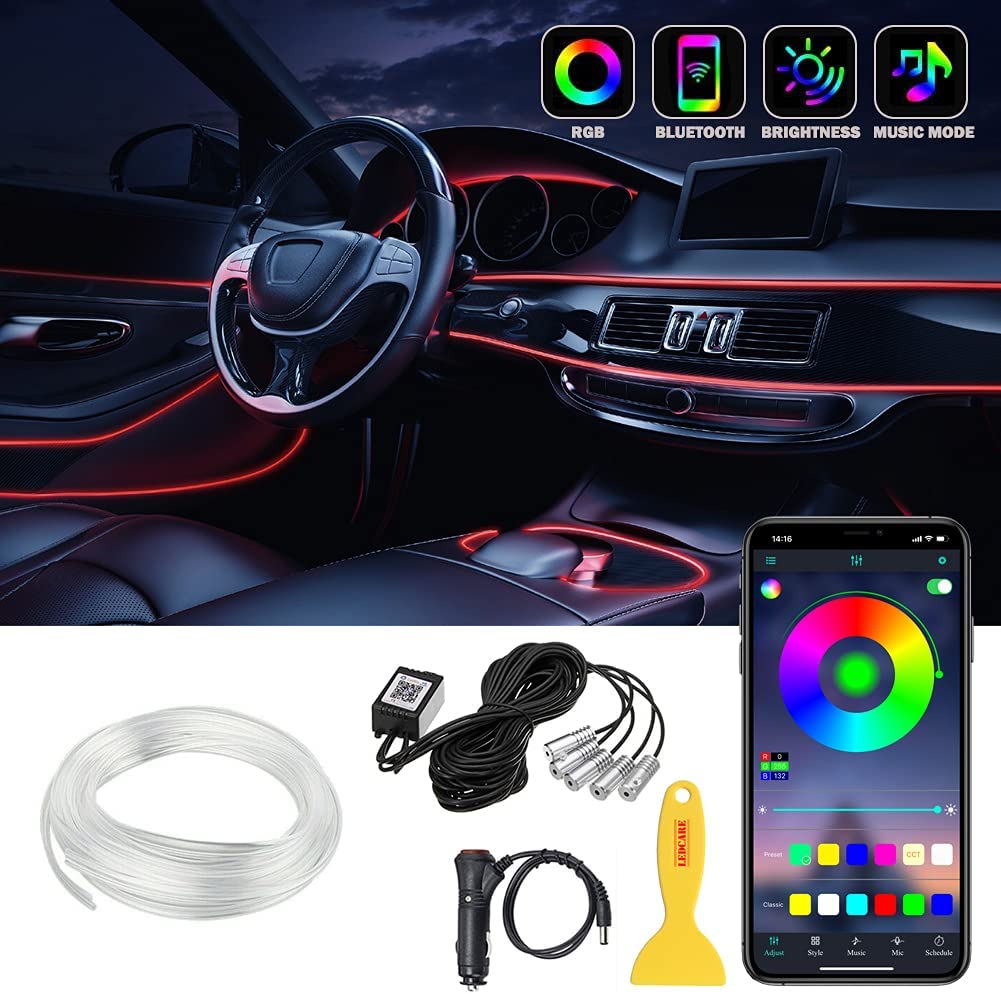 RGB Car Interior Light Strip Set