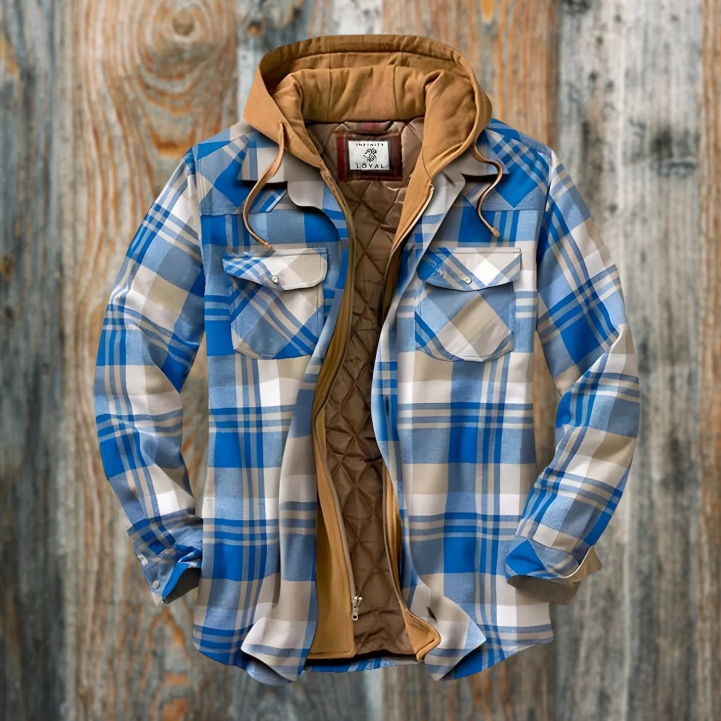 Blake - Lumberjack Insulated Flannel Jacket with Hood