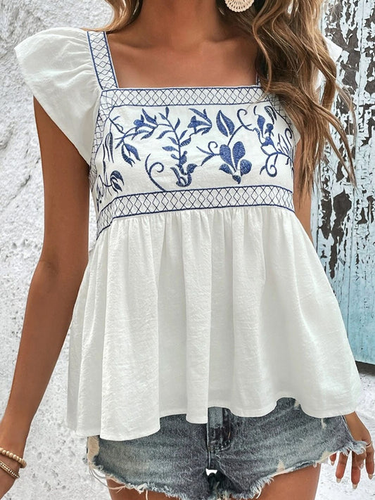 LACEY EMBROIDERED TOP