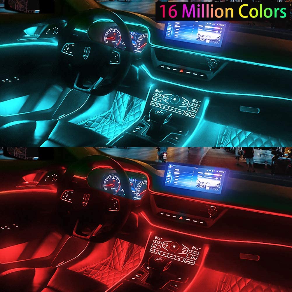 RGB Car Interior Light Strip Set