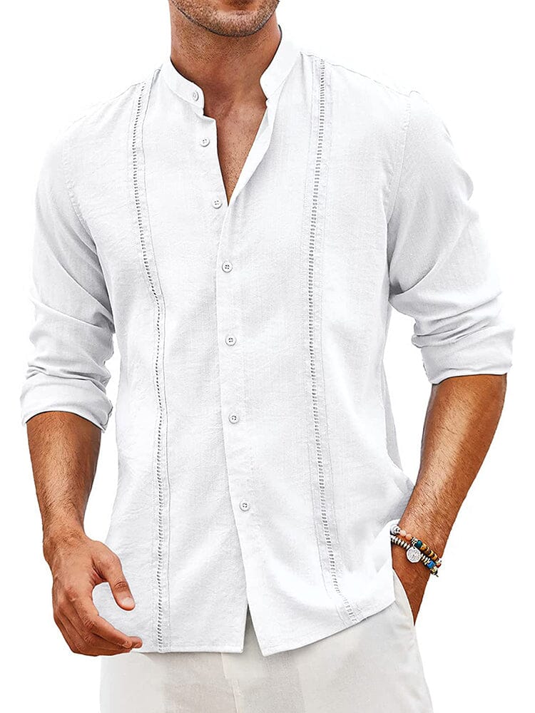 Embroidered Guayabera Linen Shirt (US Only)