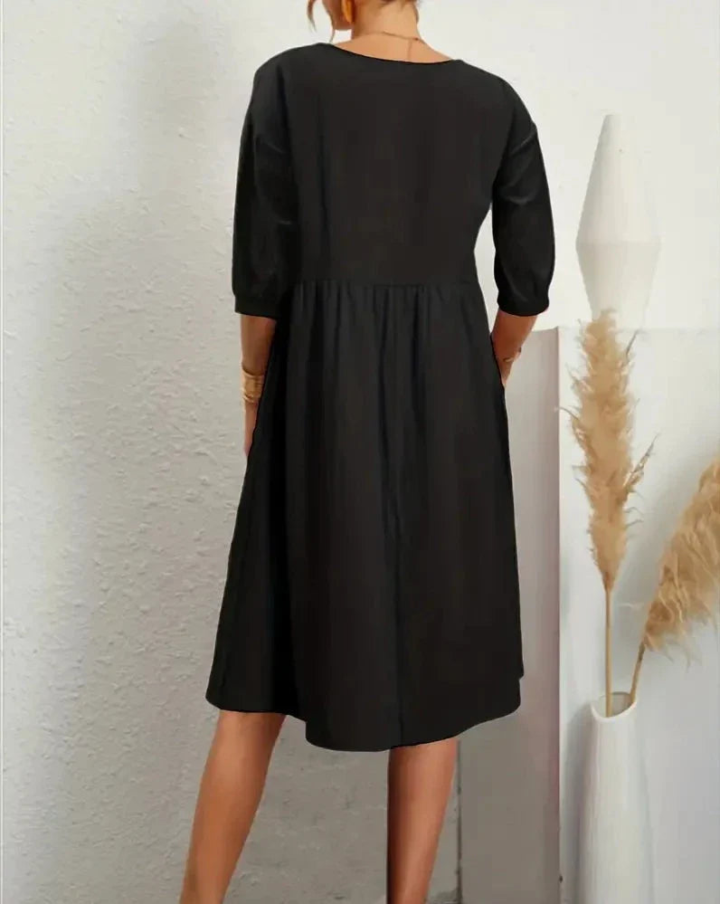 Sian - 3/4 Sleeve Autumn Dress