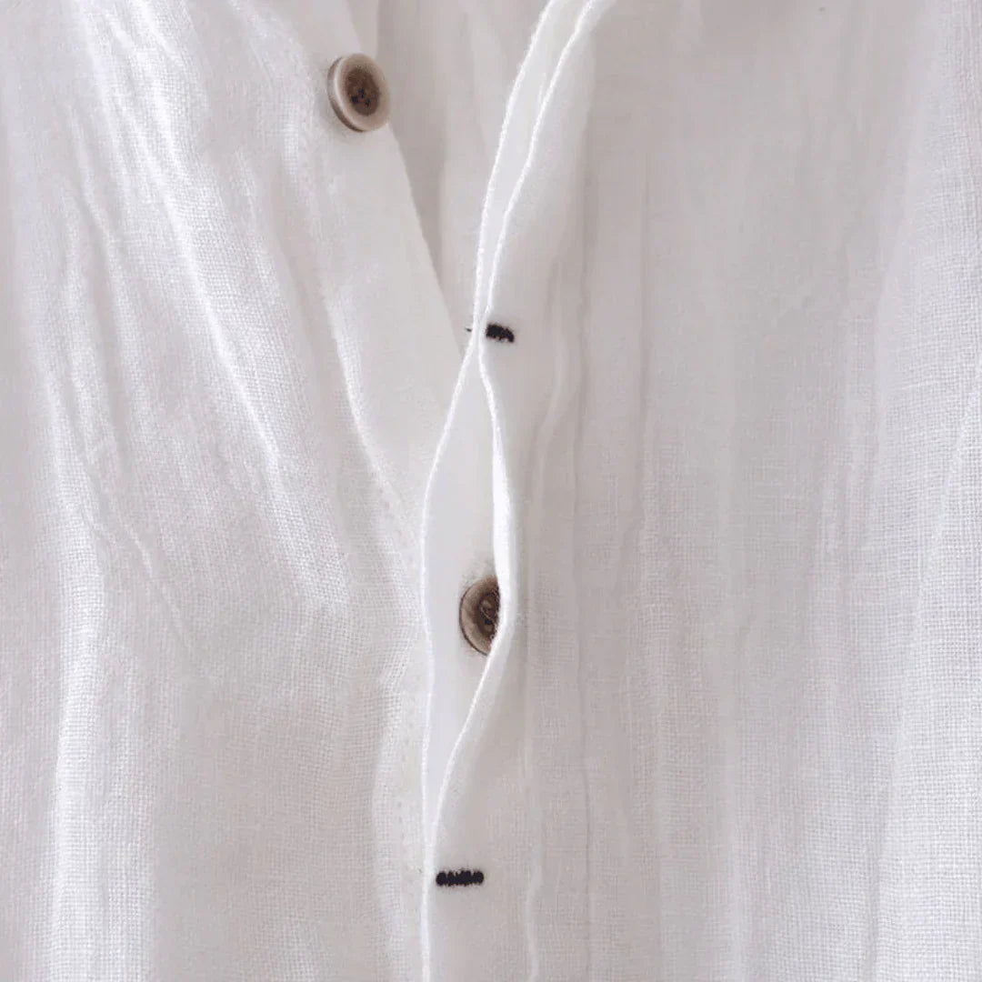 Vincent | Aesthetic Linen Polo Shirt