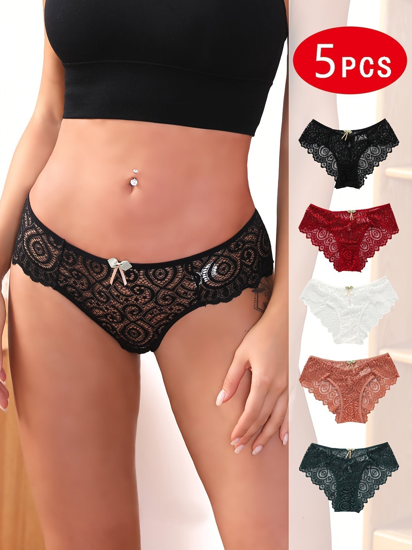 Marguerite | Lace decorated stretchy lingerie