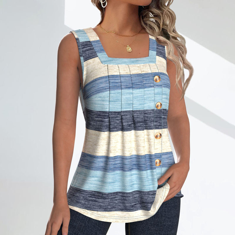 Casual Colour Block Tank Top