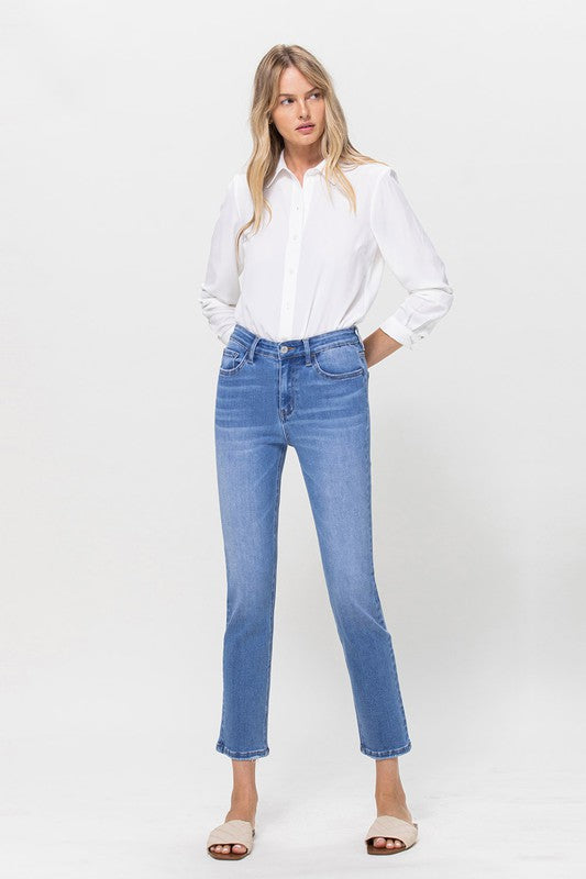 JUNI HIGH RISE STRETCH CROP SLIM JEAN