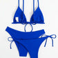 Solid Color 3 Piece Swimsuit