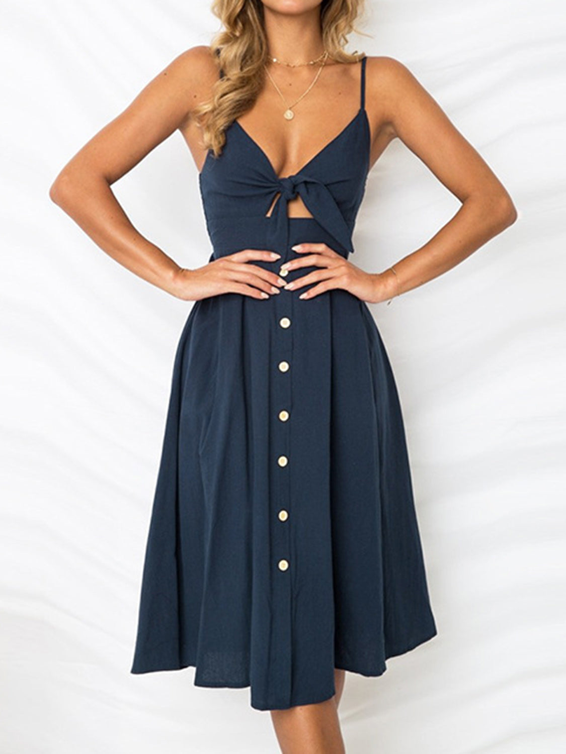 ZAHARAH CUTOUT SWEETHEART CAMI DRESS