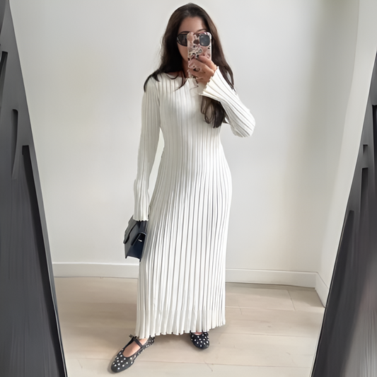 Estelle - Elegant Ribbed Maxi Dress