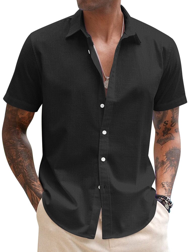 Casual Linen Blend Button Down Shirt (US Only)