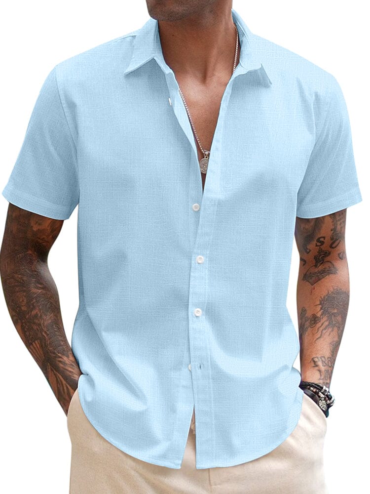 Casual Linen Blend Button Down Shirt (US Only)