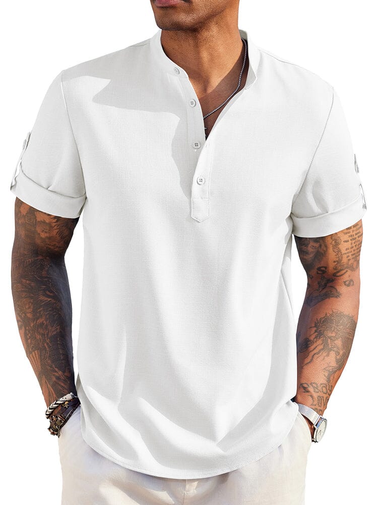 Summer Essential Leinen-Henley-Hemd (nur USA)