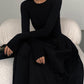 Leisure Pockets Long Sleeve Long Dress