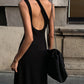 Cutout Backless Long Knit Dress