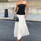 Sleeveless Pleated Long Dress