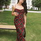 Bulgarian Roses Floral Cami Long Dress