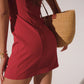 Snug V-Neck Sleeveless Short Dress