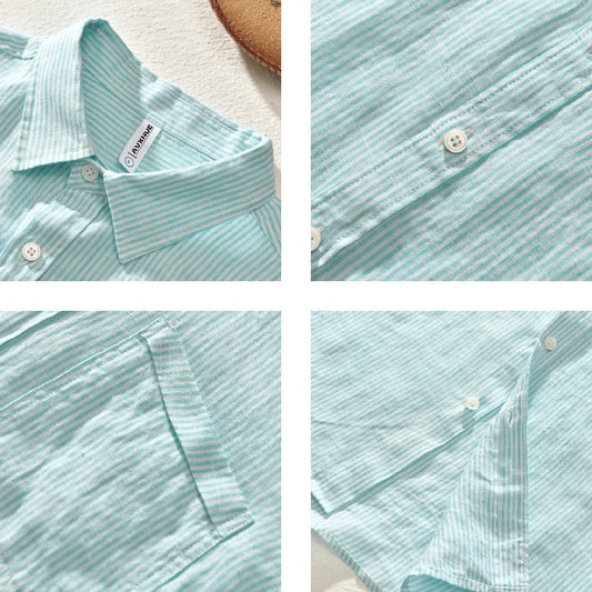 Charles Morrison Holiday Linen Shirt