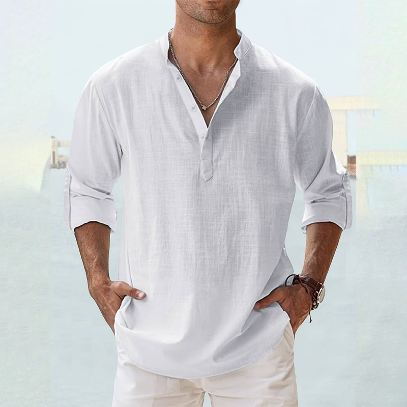 DIEGO SANTONIO RELAXED-FIT LINEN SHIRT