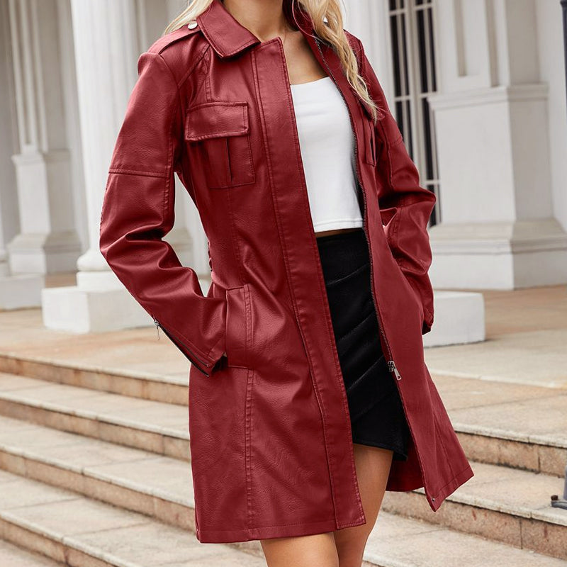 Emie Daly Long Leather Coat