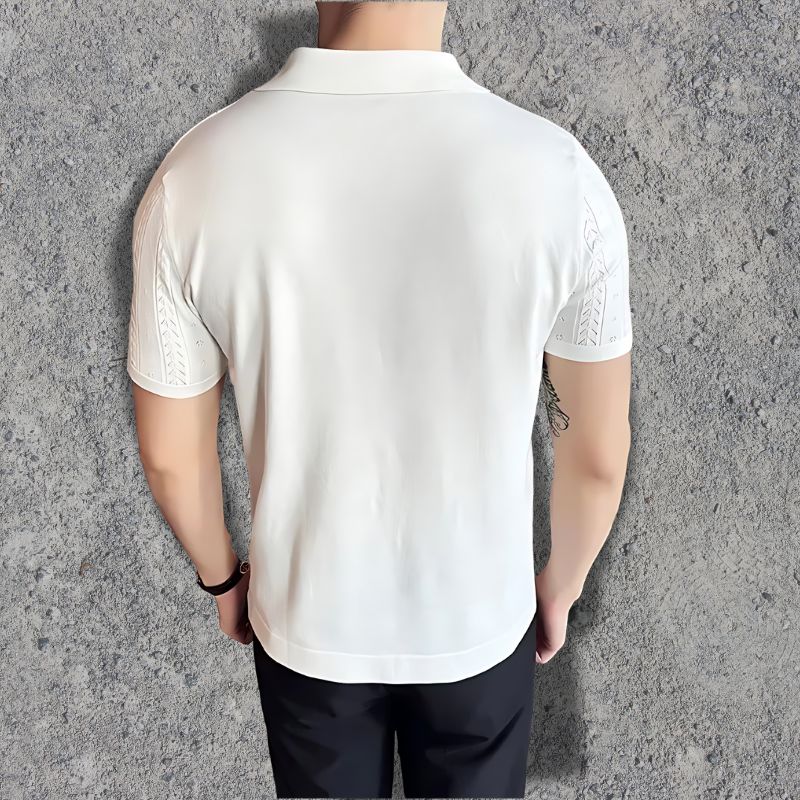 LuxeVibe V-Neck Polo