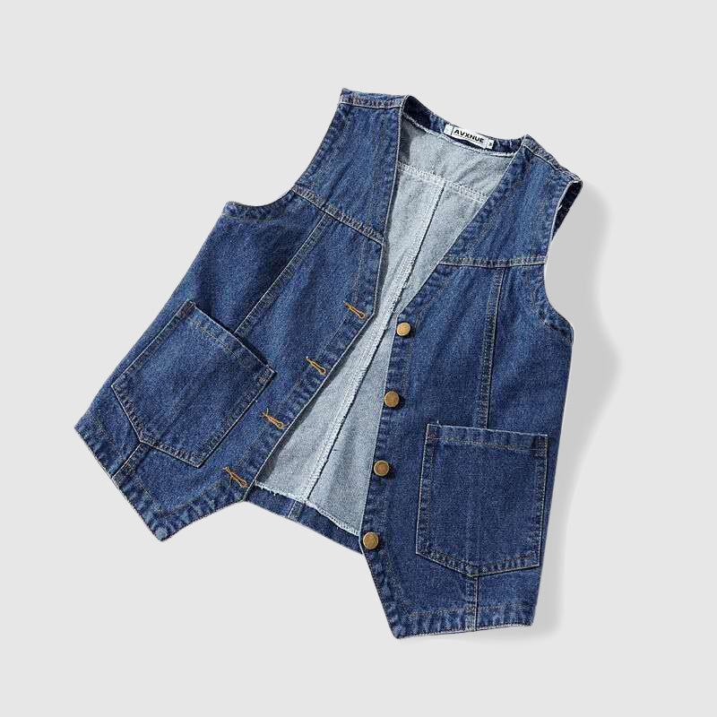 Malin Tassou Modern Denim Vest