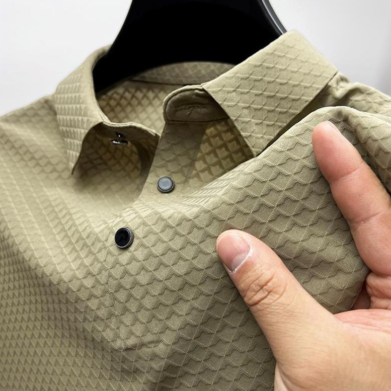 LUCIANNO PERUVIAN WAFFLE SILK POLO