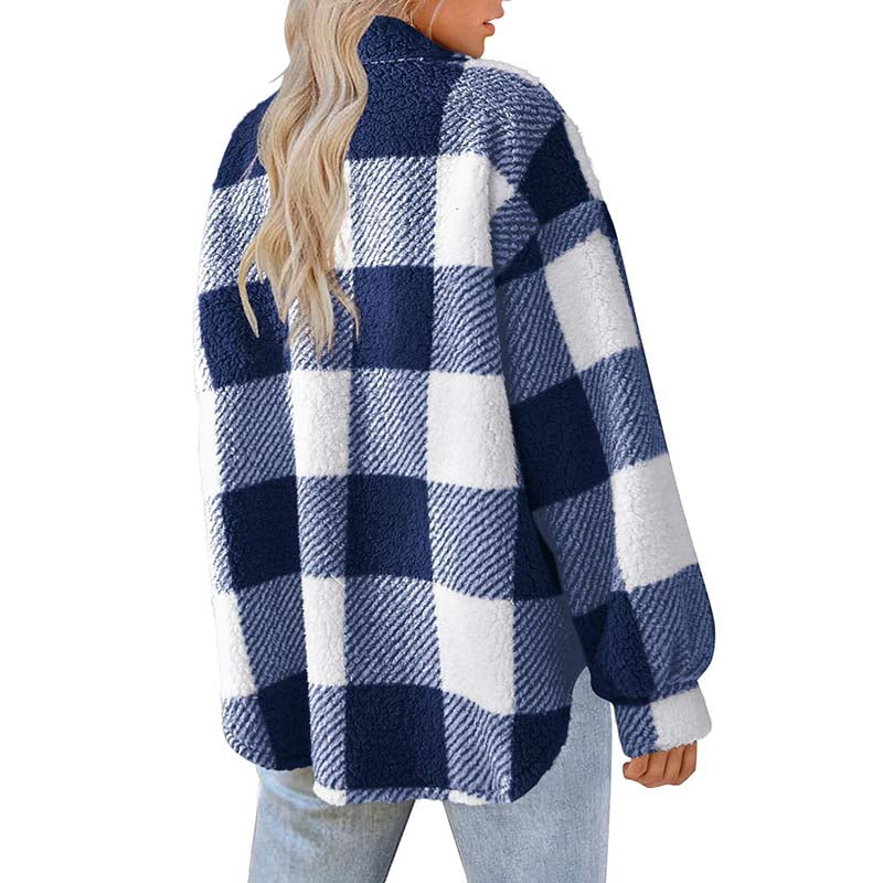 Casual Warm Plaid Coat