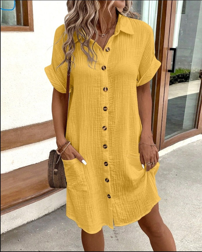 Melsie Comfortable Shirt Dress