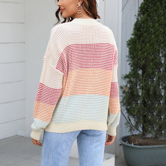 Colour Block Knit Sweater