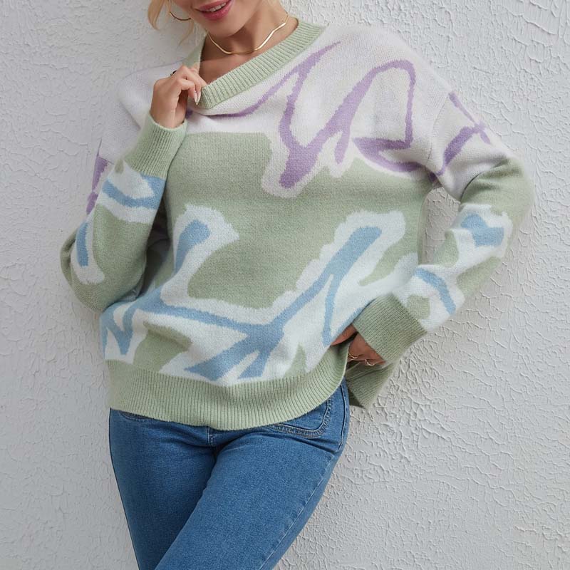 Casual Colour Block Sweater