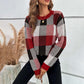 Casual Plaid Knit Sweater